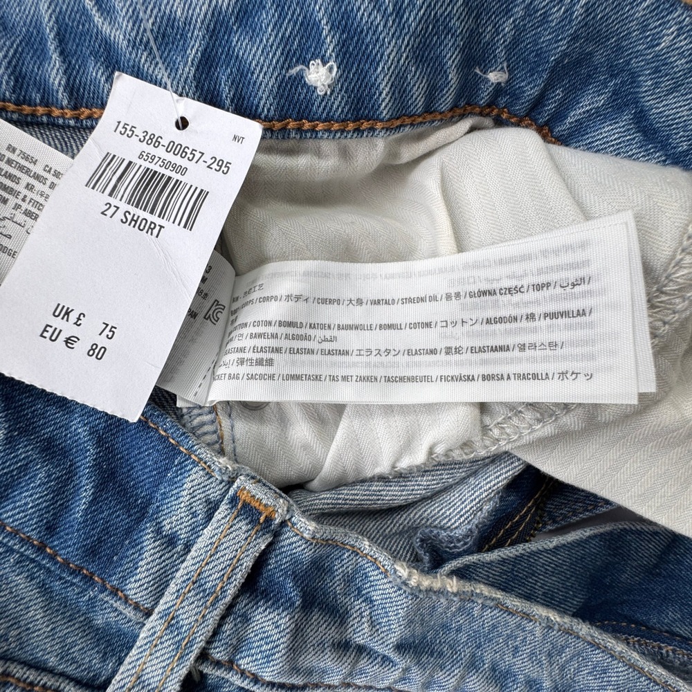 Abercrombie & Fitch The Baggy Low Rise Jeans Womens 27 4S Light Wash Blue NWT - Picture 8 of 12